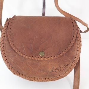 Vintage handmade Crossbody bag flowers geo…